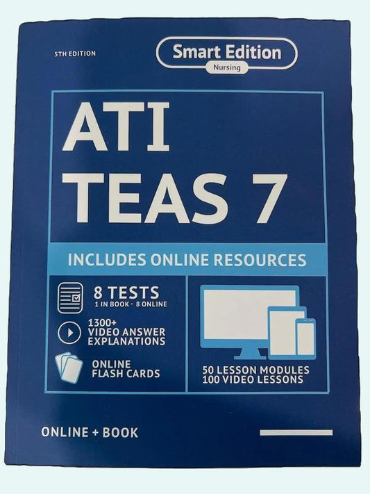 Smart Edition ATI TEAS 7 Study Guide In Color