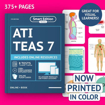 Smart Edition ATI TEAS 7 Study Guide In Color